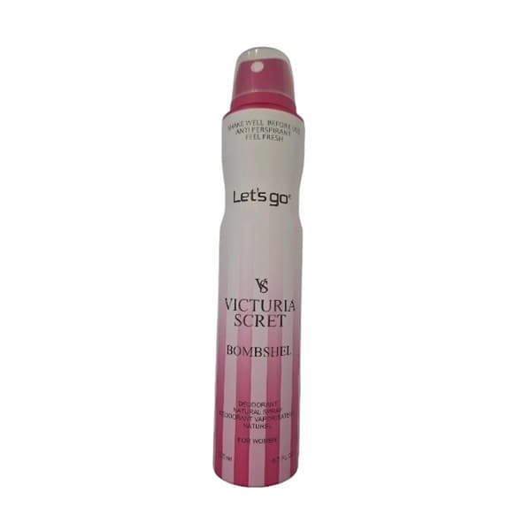 اسپری خوشبو کننده بدن زنانه lets go لتس گو مدل bomb shell حجم ۲۰۰ میلی لیتر | Let’s Go women’s Body Deodorant Spray Model bomb shell 200 ml