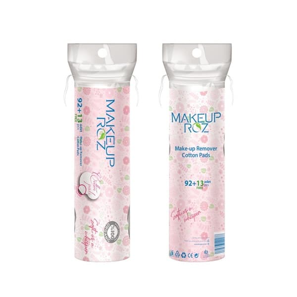 پد آرایش پاک کن میکاپ رز بسته ۹۲+۱۳ عددی | Makeup Rose Makeup Remover Pads 92+13Units — تصویر ۲