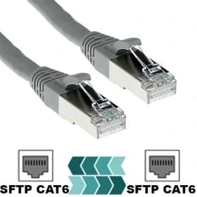 کابل شبکه پچ کورد CAT6 S/FTP (برند Giga Flex – طول ۱۵ متر – طوسی – گارانتی تست و تضمین اصالت کالا) (روکش گرد PVC – کانکتورهای RJ45 – نوع S/FTP) — تصویر ۲