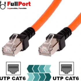 کابل شبکه پچ کورد CAT6 UTP (برند Nexans – مدل 116P100500K – طول ۵ متر – نارنجی – گارانتی تست و تضمین اصالت کالا) (روکش گرد PVC – کانکتورهای RJ45 – نوع UTP) — تصویر ۲