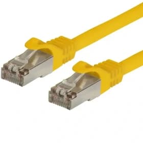 کابل شبکه پچ کورد CAT6 S/FTP (برند K-NET – مدل K-NCP6S005 – طول 0.5 متر – زرد – گارانتی 24 ماهه شبکه البرز) (روکش گرد PVC – کانکتورهای RJ45 – نوع S/FTP)