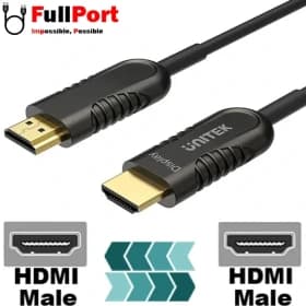 کابل تصویر HDMI نسخه 2.0 فیبر نوری (برند UNITEK – مدل Y-C1035BK – طول 70 متر – مشکی – گارانتی اصالت مارون) — تصویر ۲