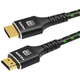 کابل تصویر HDMI نسخه 2.1 (برند FARANET – مدل FN-H8CB100 – طول 10 متر – مشکی سبز بافته شده – گارانتی 1 ساله فرانت) (روکش بافته شده مشکی سبز)