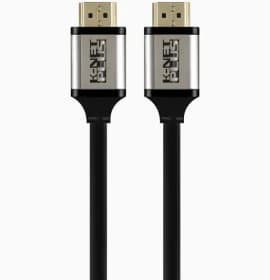 کابل تصویر HDMI نسخه ۲.۱ (برند K-NET PLUS – مدل KP-CH2118 – طول ۱.۸ متر – مشکی – گارانتی ۳۶ ماهه شبکه البرز) (روکش گرد مشکی PVC)