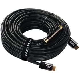کابل تصویر HDMI نسخه ۲.۰ (برند K-NET PLUS – مدل KP-CH20200 – طول ۲۰ متر – مشکی – گارانتی ۳۶ ماهه شبکه البرز) (روکش گرد مشکی PVC) — تصویر ۲