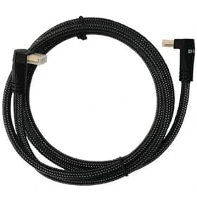 کابل تصویر HDMI نسخه ۲.۰ (برند D-Link – مدل HCB-4AABLBR-3 – طول ۳ متر – مشکی بافته شده – سوکت ۹۰ درجه دو طرف – گارانتی ۱ ساله الماس رایان ایرانیان) — تصویر ۲
