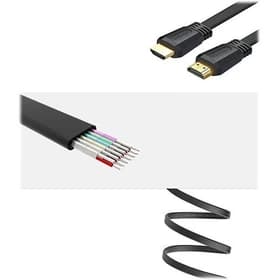 کابل تصویر HDMI نسخه ۲.۰ (برند UGREEN – مدل ED015 – کد 50819 – طول ۱.۵ متر – مشکی فلت – گارانتی ۱۸ ماهه پایا ارتباط) (روکش فلت مشکی PVC) — تصویر ۲