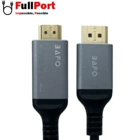 کابل تصویر HDMI نسخه ۲.۰ (برند BAFO – طول ۱.۵ متر – مشکی – گارانتی تست و تضمین اصالت کالا) (روکش گرد مشکی PVC – بسته‌بندی پلاستیکی) — تصویر ۲