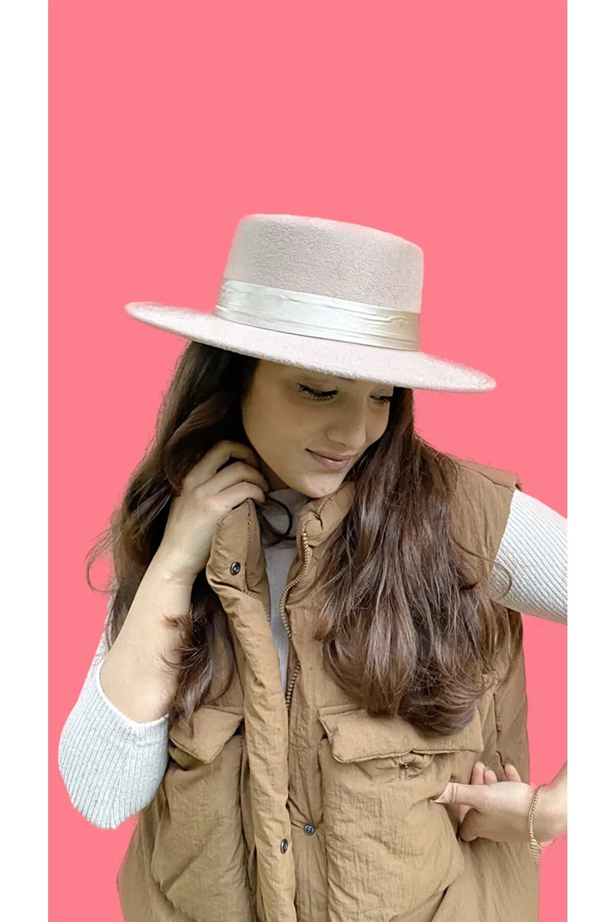 کلاه شاپوی بوتر بژ لاویونسا laviyonsa Boater Beige 408232801 — تصویر ۲