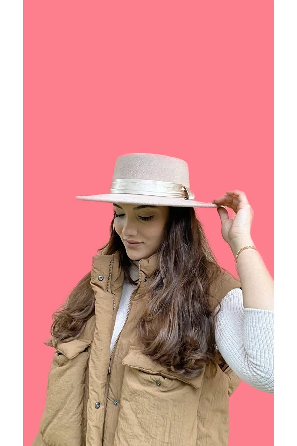 کلاه شاپوی بوتر بژ لاویونسا laviyonsa Boater Beige 408232801 — تصویر ۸