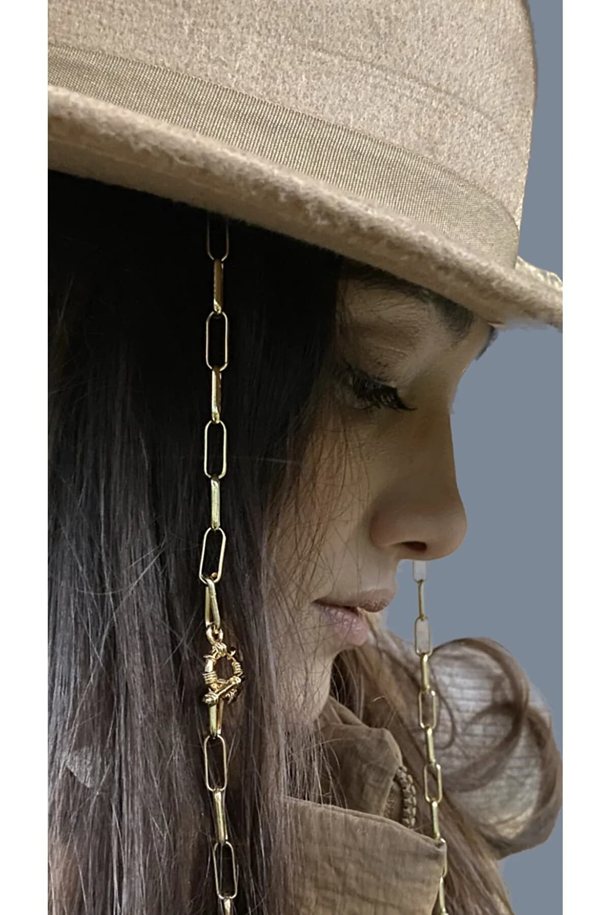 کلاه شاپوی فدورا کرمی سیر با اکسسوری لاویونسا laviyonsa Fedora Bej 404780360 — تصویر ۷