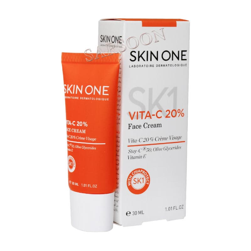 کرم صورت ویتامین C 20 درصد اسکین وان 30 میلی لیتر Skin One Vita-C 20% Face Cream — تصویر ۲