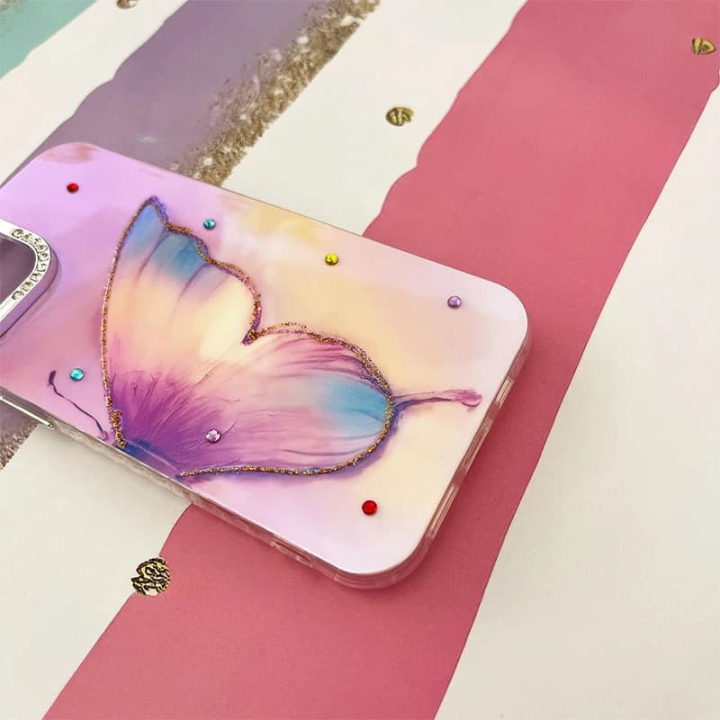 قاب گوشی iPhone 13 / 14 آیفون شفاف طرح پروانه جادویی کد 920 — تصویر ۳