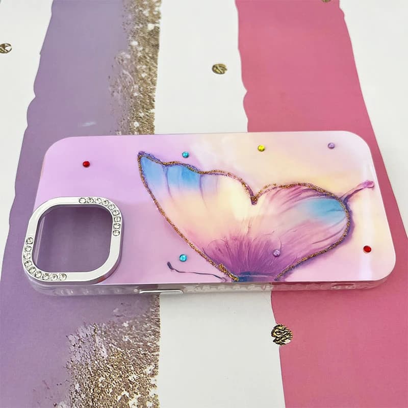 قاب گوشی iPhone 13 / 14 آیفون شفاف طرح پروانه جادویی کد 920
