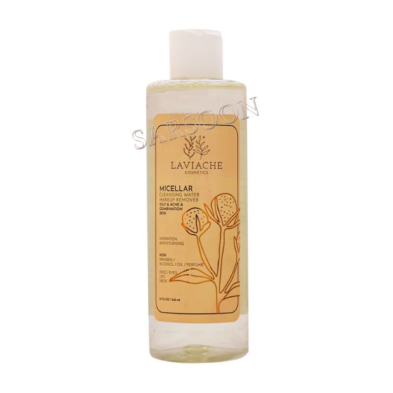 میسلار واتر پوست چرب لاویاچه 240 میلی لیترLaviache Micellar Cleansing Water For Oily Skin