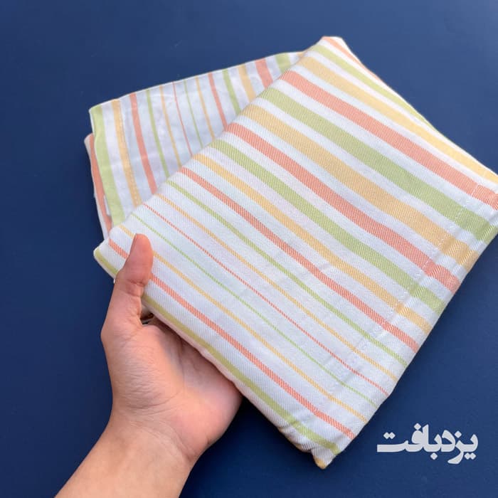 حوله تن پوش نخی ابراهیمی سایز ایکس لارج راه راه کد 1 — تصویر ۲