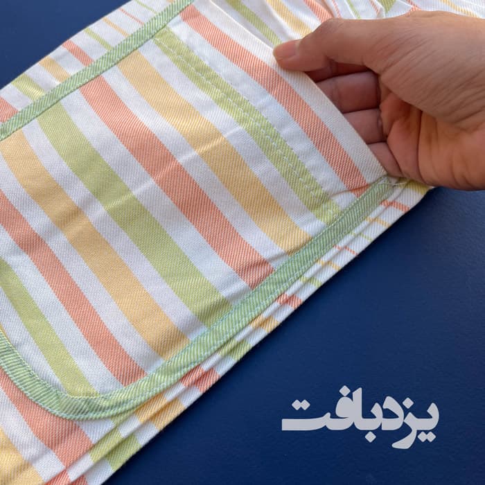 حوله تن پوش نخی ابراهیمی سایز ایکس لارج راه راه کد 1 — تصویر ۳