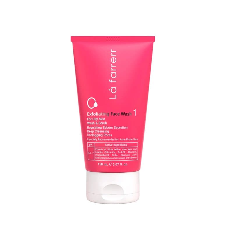 ژل شستشوی لایه بردار صورت لافارر مخصوص پوست های چرب Lafarrerr Exfoliating Face Wash For Oily Skin