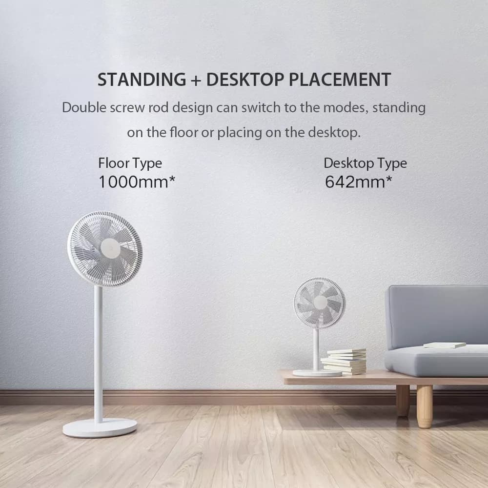 پنکه ايستاده و روميزی هوشمند شیائومی مدل Xiaomi Mi Smart Standing Fan 2 Lite JLLDS01XY — تصویر ۵