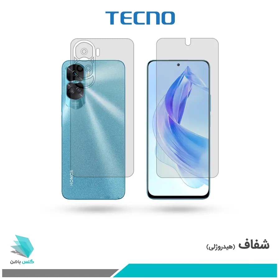 گلس پشت و رو آنر 90 Lite شفاف برند تکنو