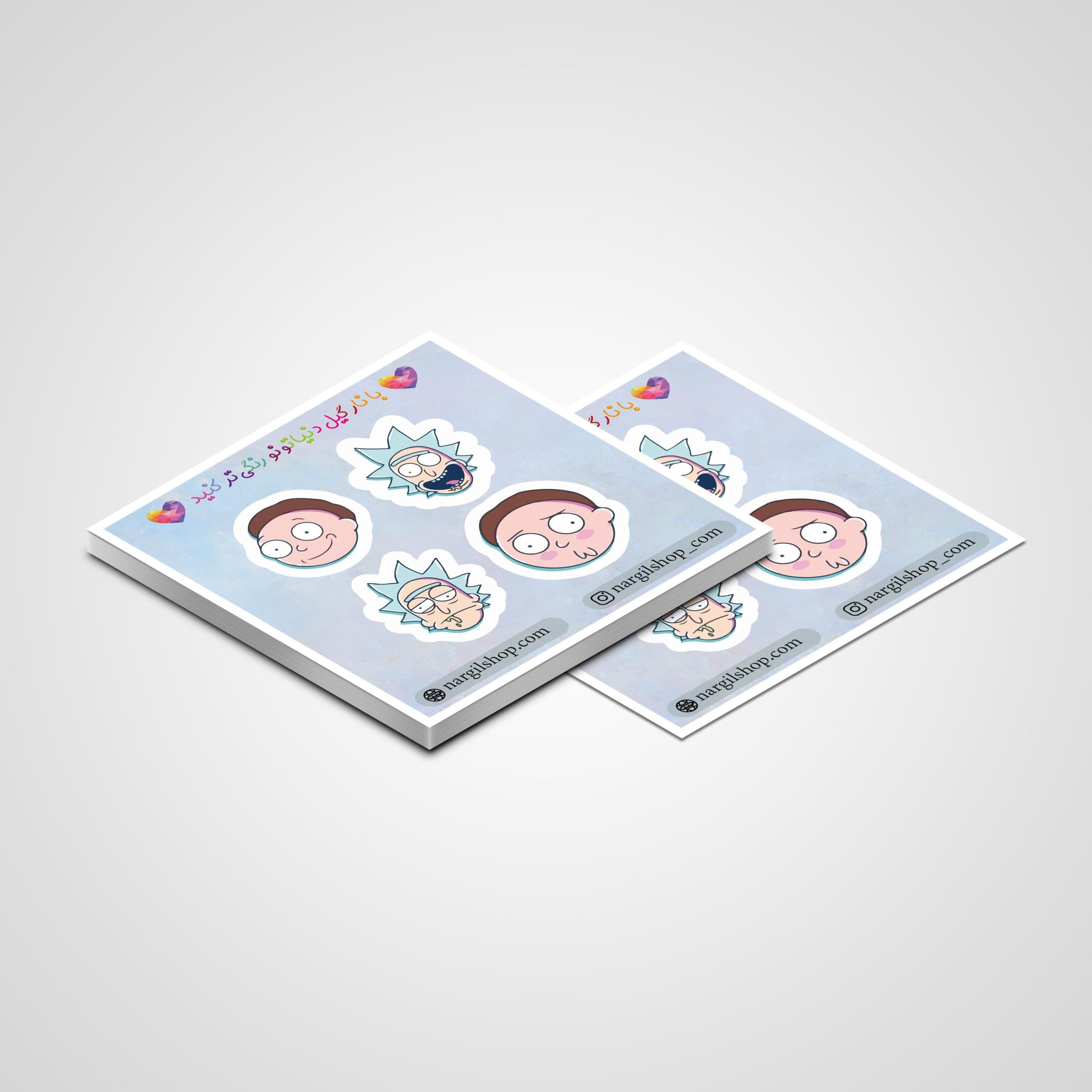 پک میکرو استیکر ریک و مورتی 07 | Rick and Morty sticker pack 07 — تصویر ۲