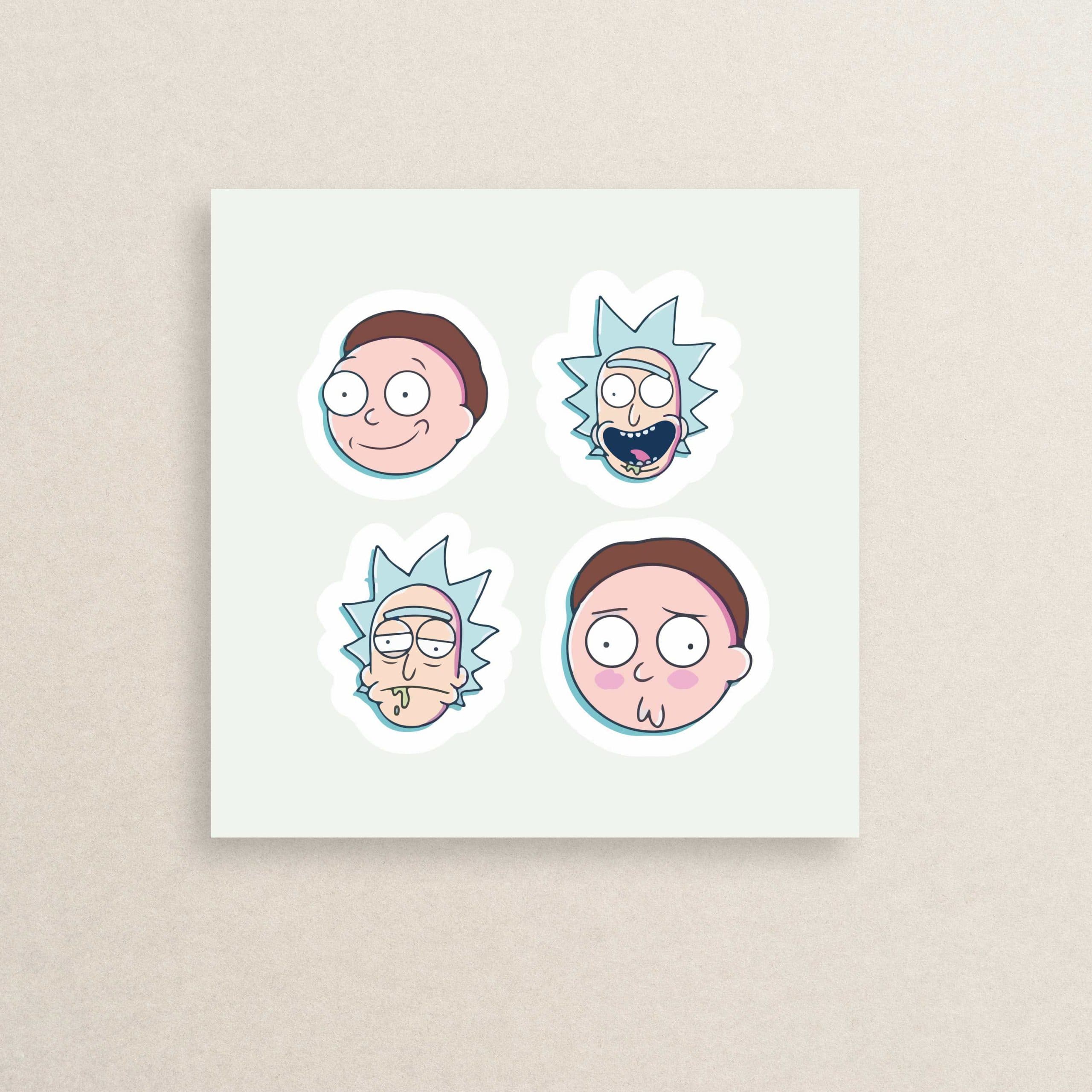 پک میکرو استیکر ریک و مورتی 07 | Rick and Morty sticker pack 07