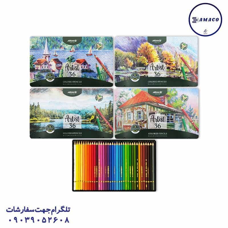 آریا – مداد رنگی 36 فلز آرتیست کد 3903