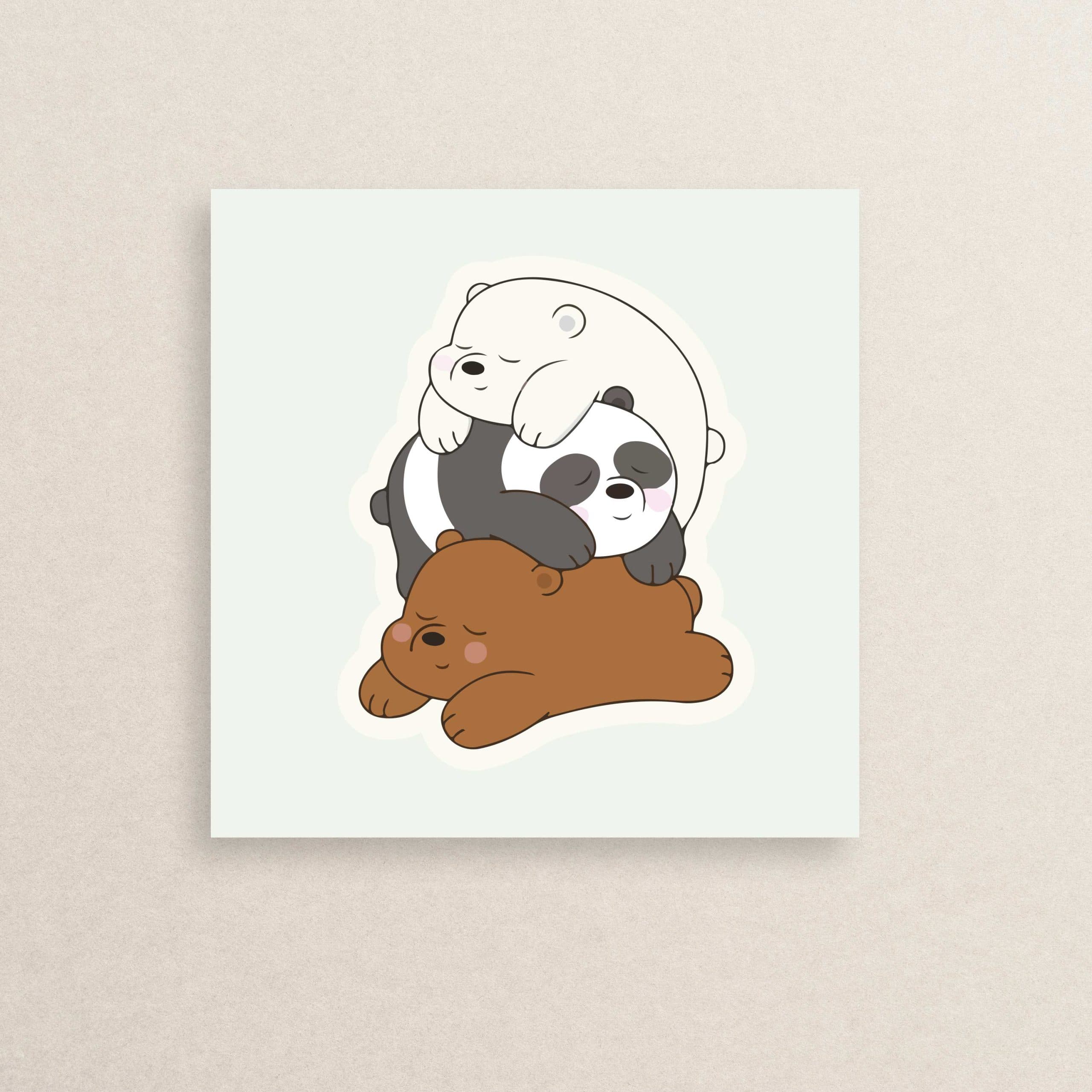 استیکر انیمیشن خرس های کله فندقی 10 | We Bare Bears Animation sticker 10