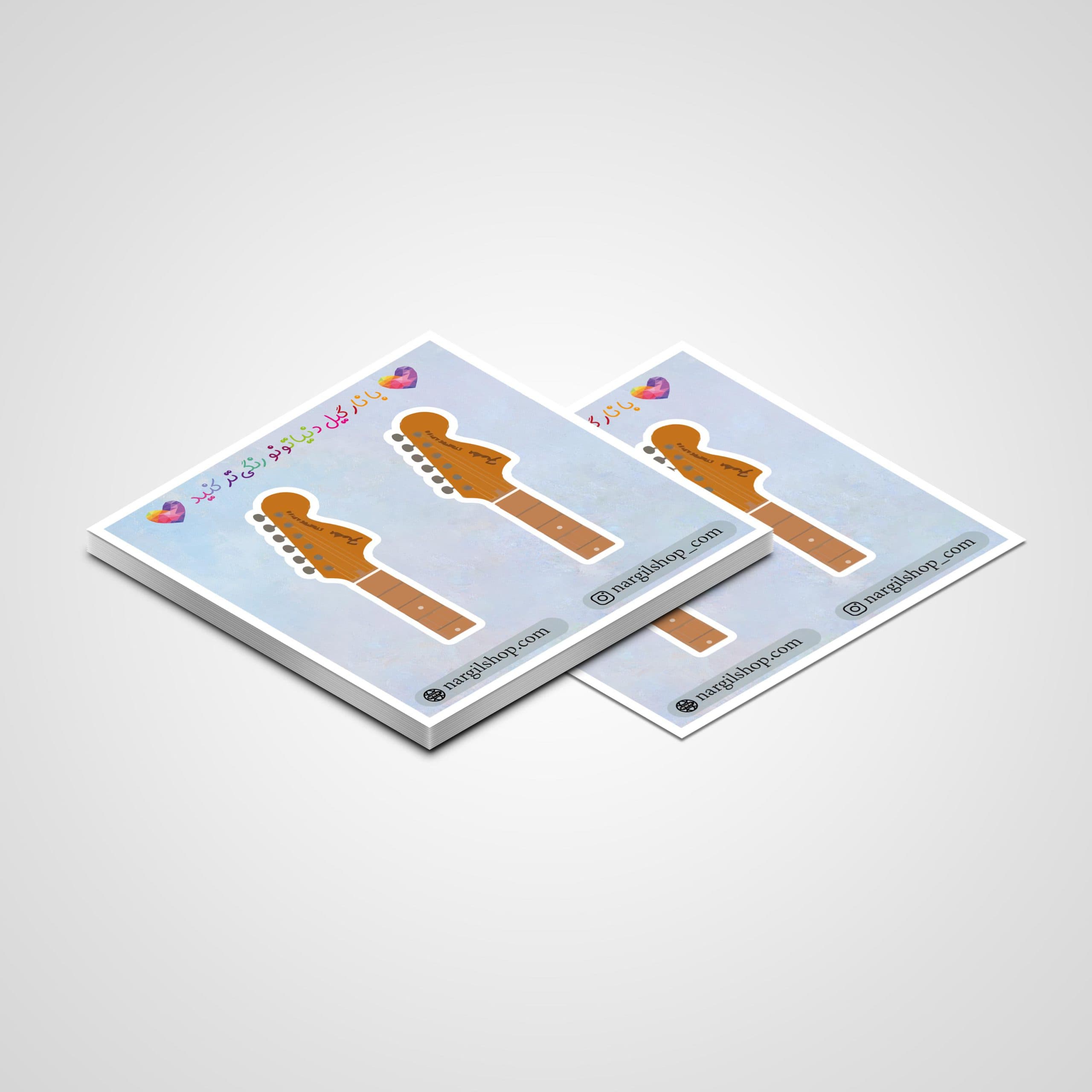 استیکر ساز موسیقی گیتار 08 | Guitar Instrument sticker 08 — تصویر ۲