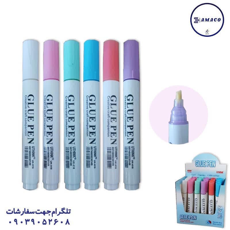 چسب ماژیکی رنگی بزرگ کد 018 *