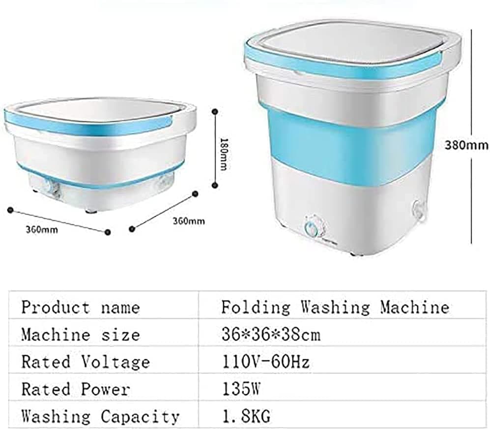 ماشین لباسشویی مسافرتی تاشو Inder Portable Folding Washing Machine — تصویر ۲