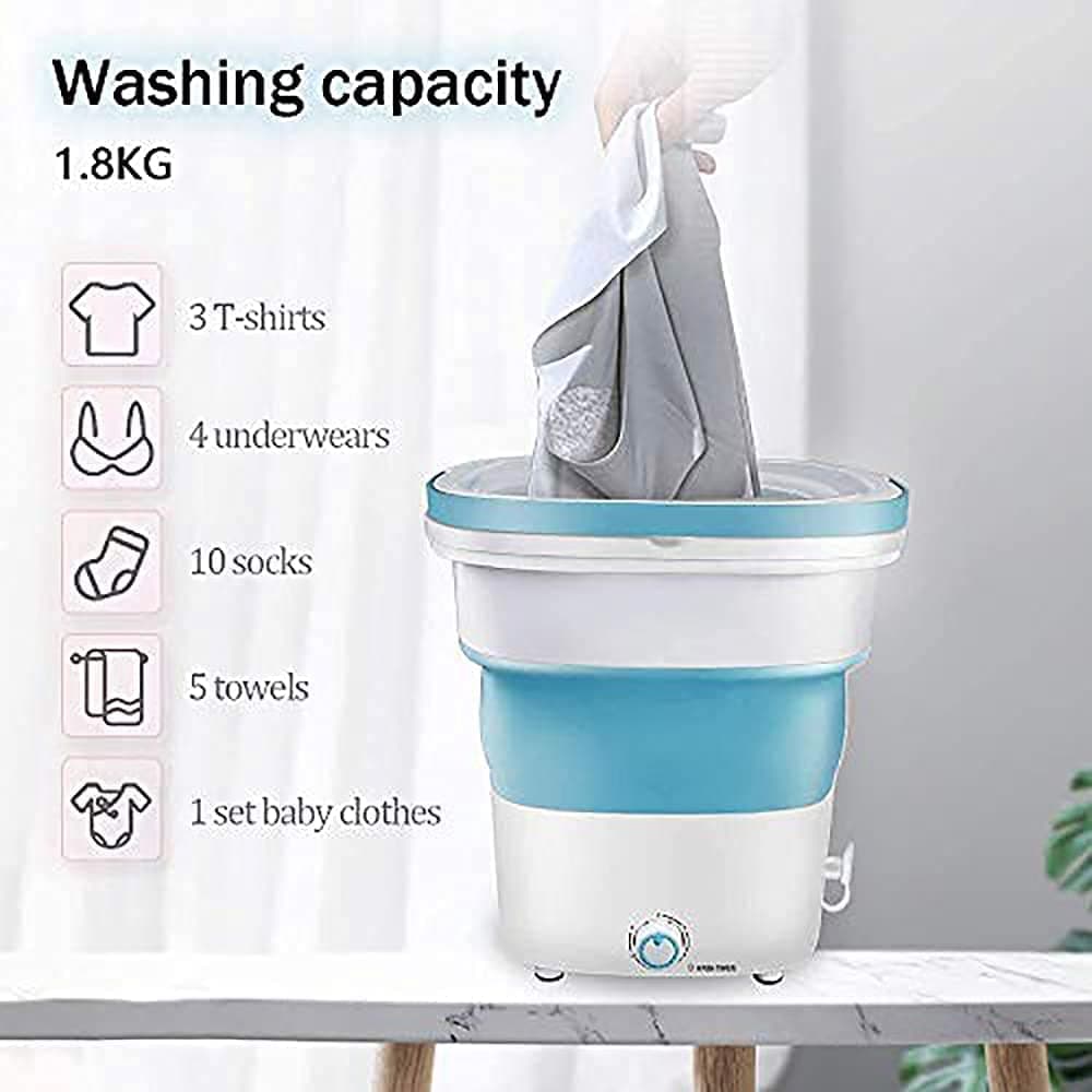 ماشین لباسشویی مسافرتی تاشو Inder Portable Folding Washing Machine — تصویر ۴