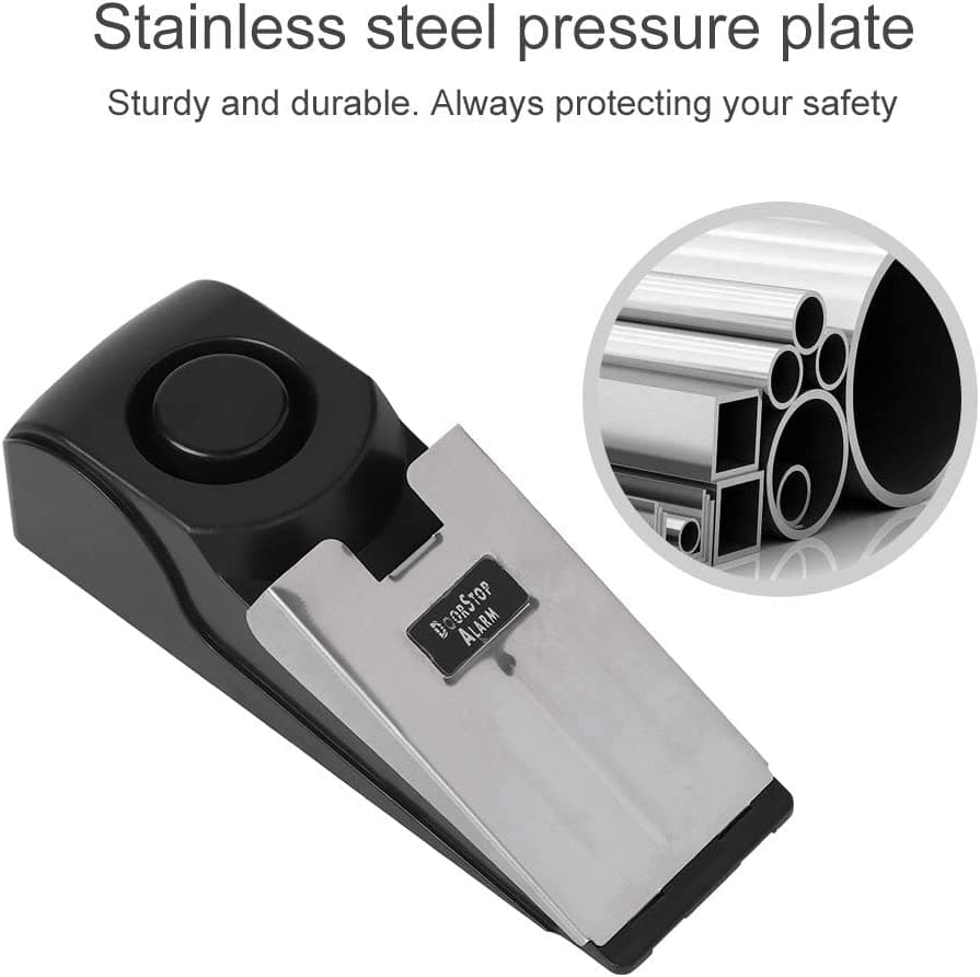 هشداردهنده باز شدن در Door Stop Alarm, Portable Wedge Shaped Door Alarm — تصویر ۵
