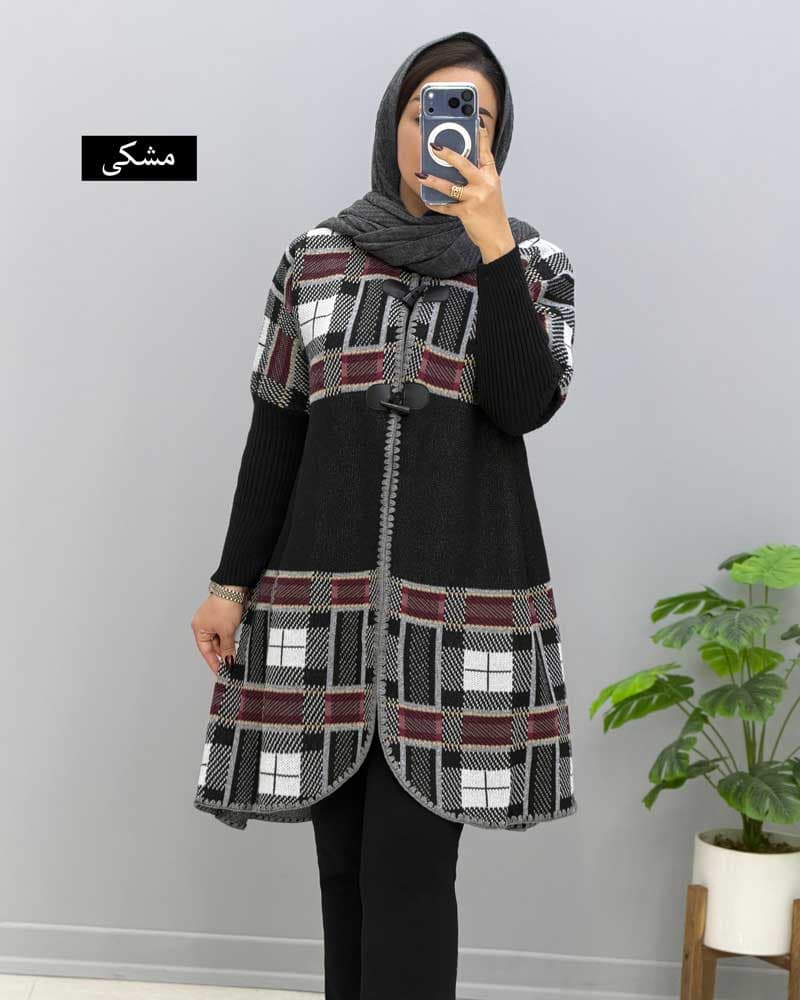 مانتو بافت دو دکمه هیام کد 201669 — تصویر ۲