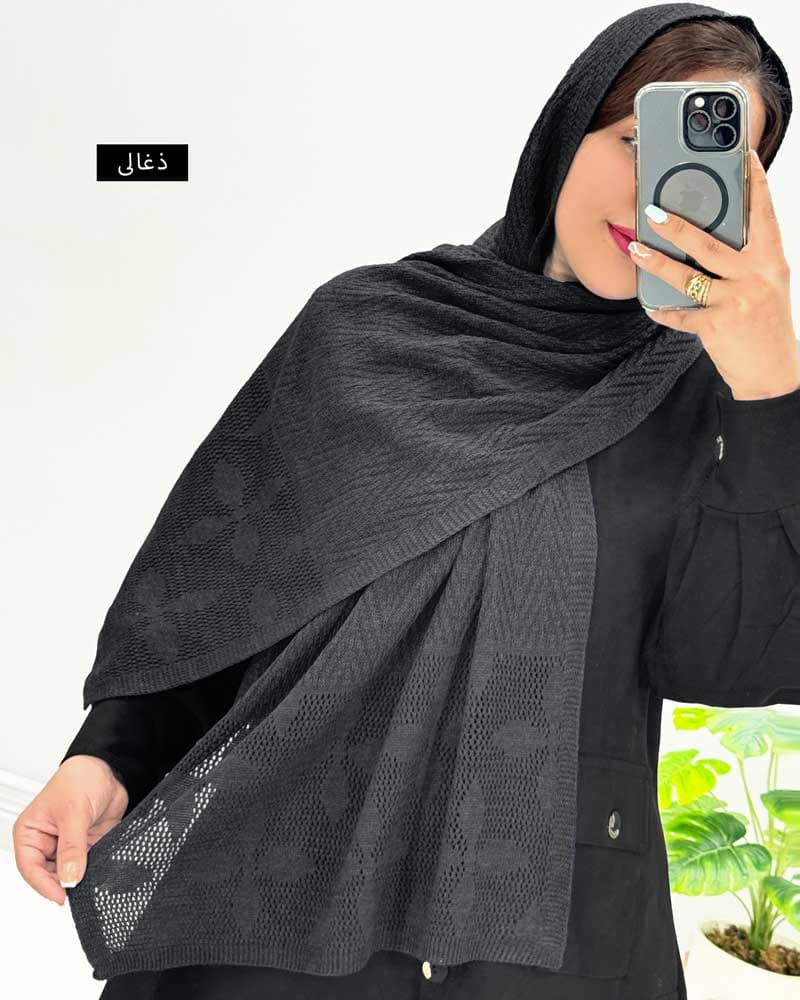 شال بافت طرح برگ کد۲۰۰۴۱ — تصویر ۶