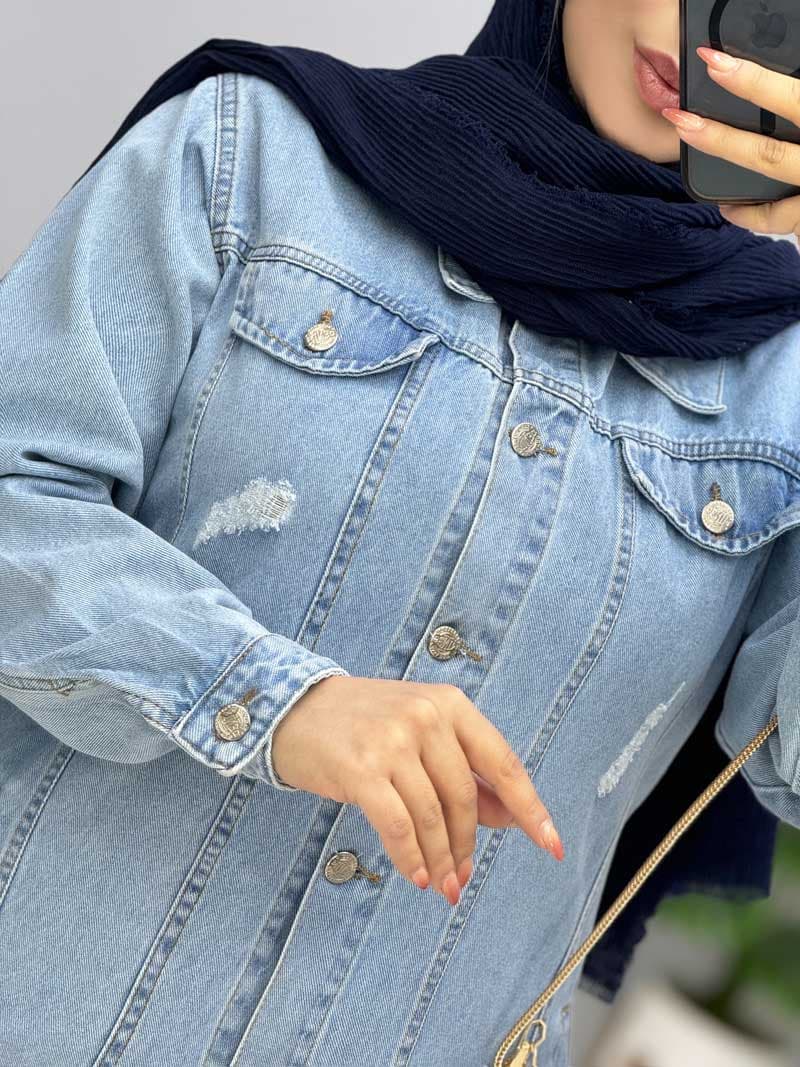 مانتو جین نرگس کد970308 — تصویر ۶