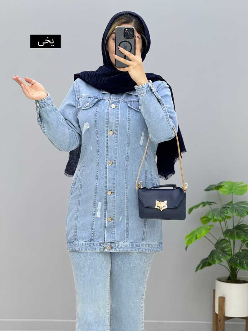 مانتو جین نرگس کد970308 — تصویر ۴