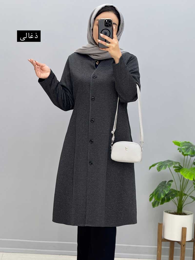 مانتو پاییزه سایز بزرگ کد 11067015 — تصویر ۳