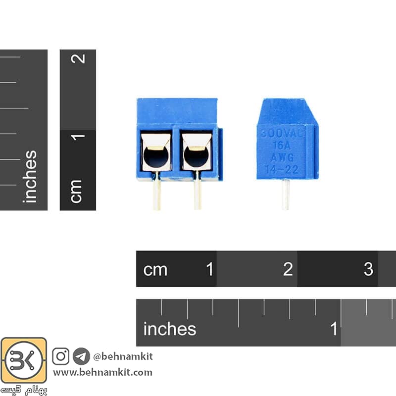 ترمینال 2 پایه کوچک KF301 — تصویر ۳