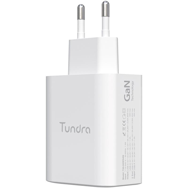 شارژر دیواری 65 وات تاندرا T20-65WGAN GaN QC PD 3.25A — تصویر ۴