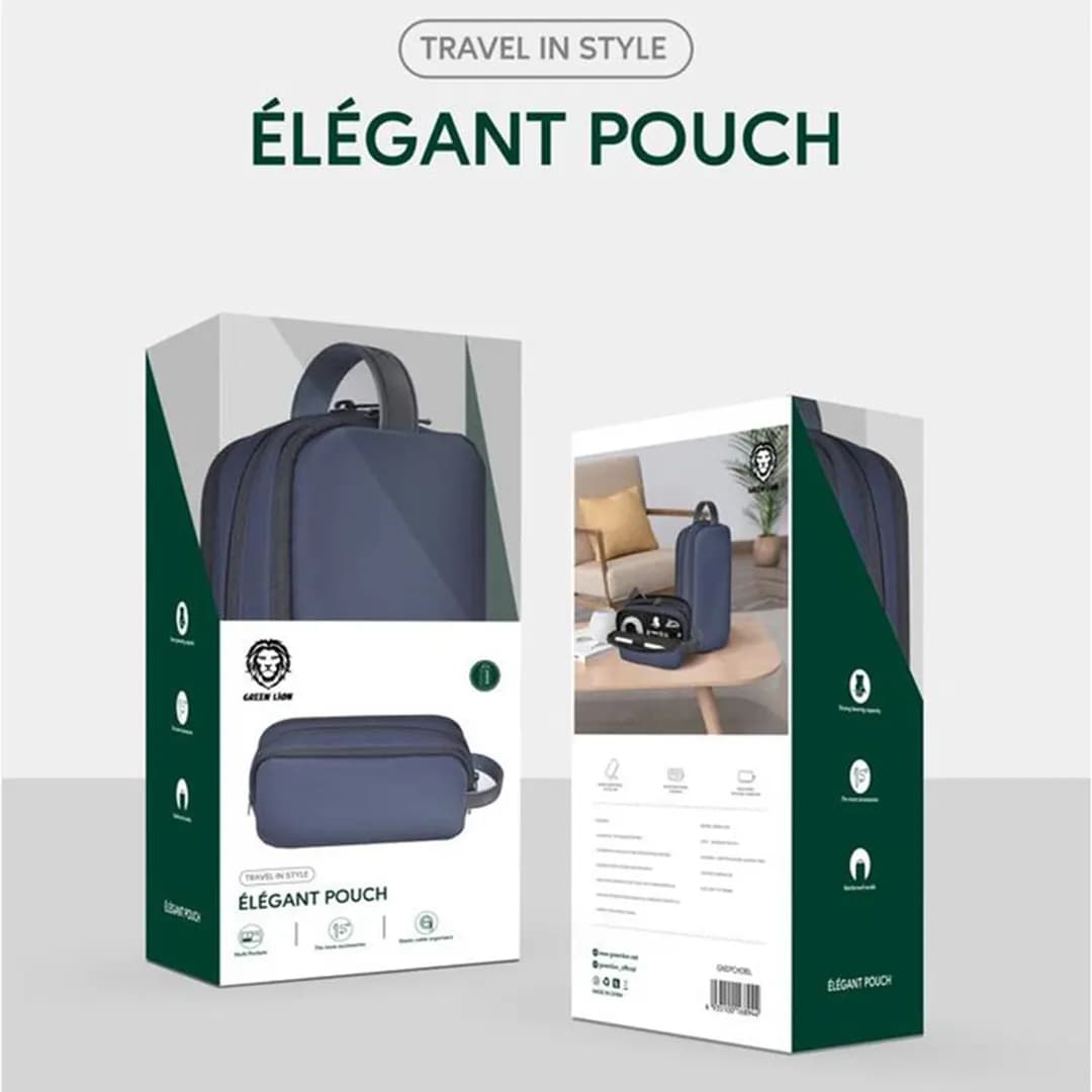 کیف لوازم جانبی گرین لاین مدل Green Lion Elegant Pouch — تصویر ۳