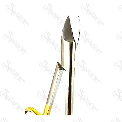 قیچی کرون بر سر صاف دسته طلایی دنتال دیوایسDental device — تصویر ۲