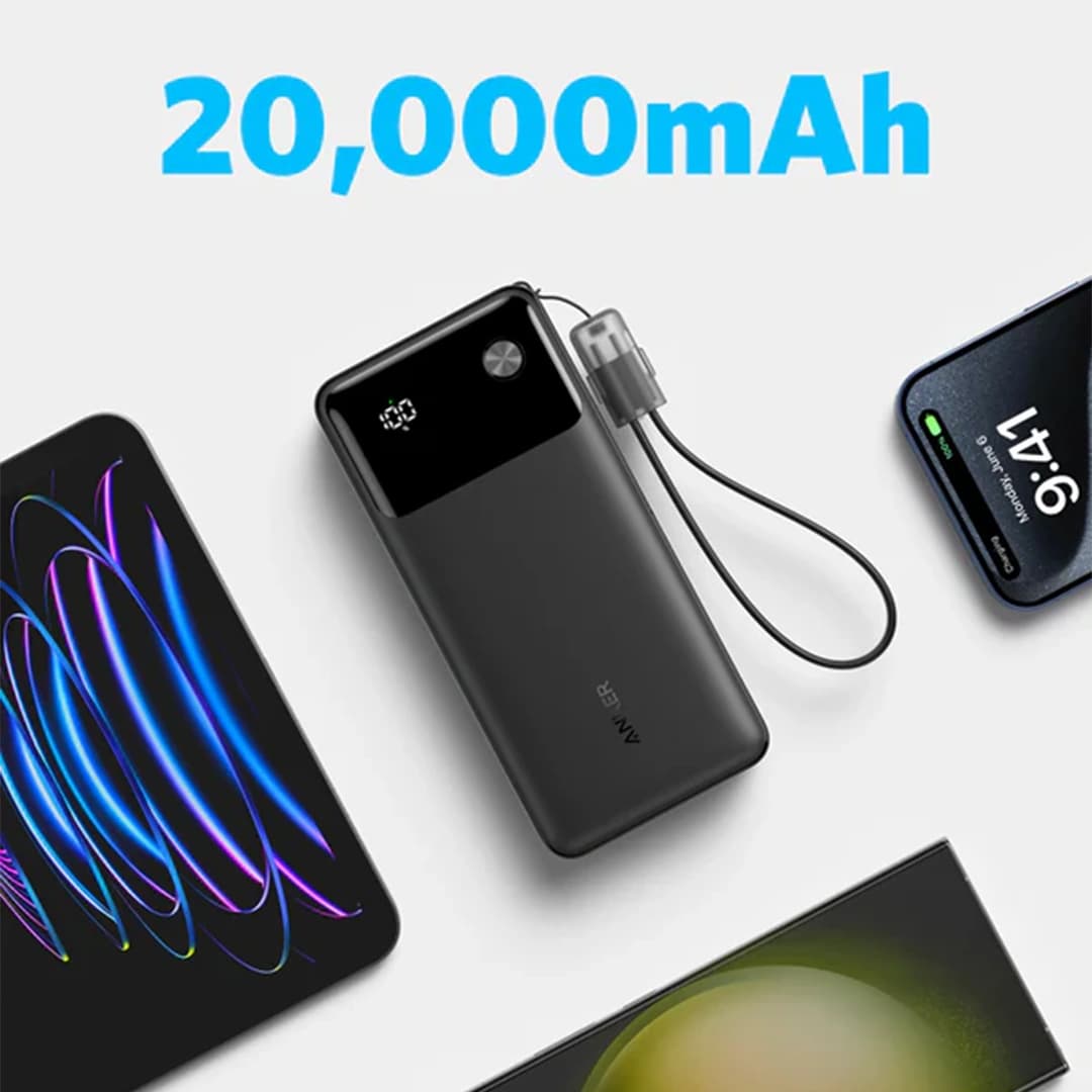پاوربانک انکر Anker 30W Power Bank 20000 مدل A1384 — تصویر ۲