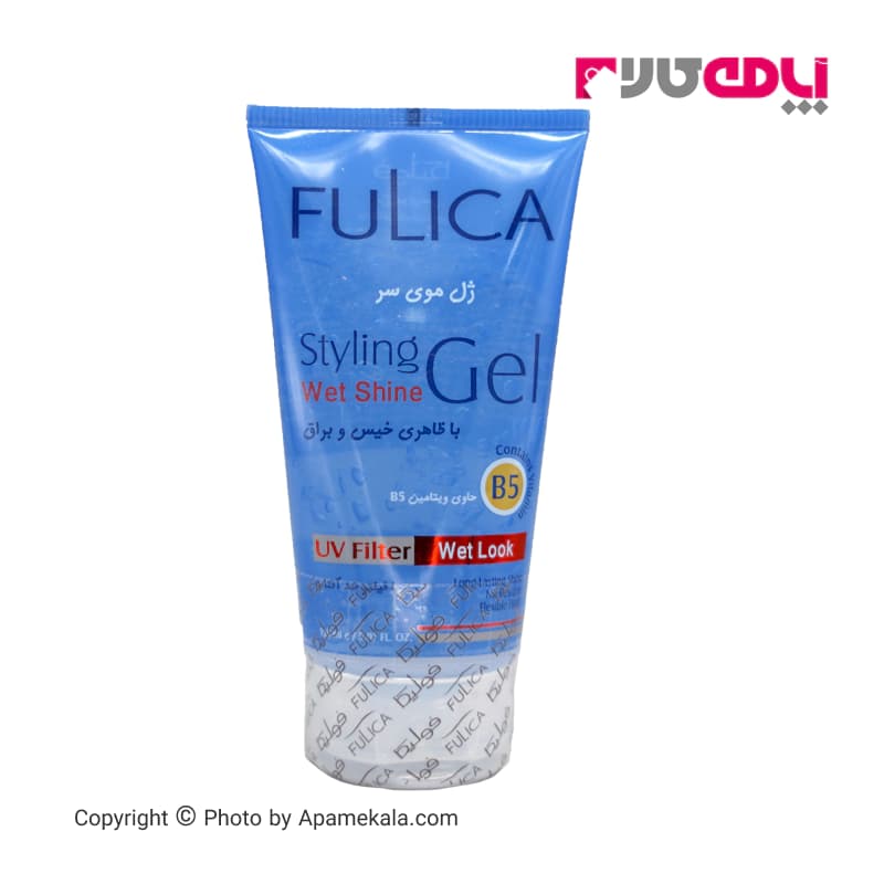ژل حالت دهنده موی فولیکا (fulica) با ظاهری خیس و براق مناسب انواع مو 150 میل