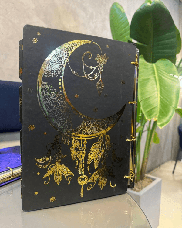 کلاسور ۴ حلقه طلاکوب