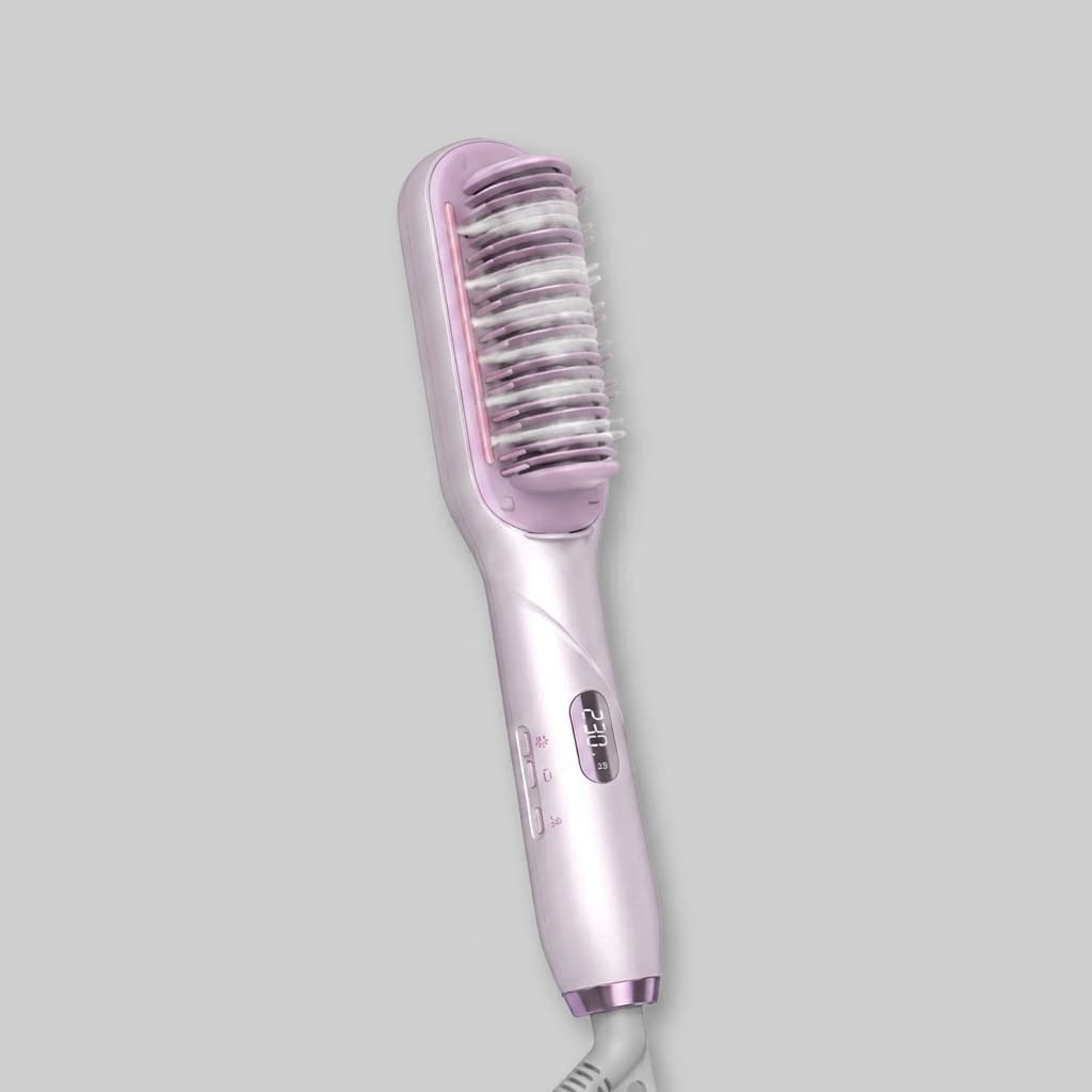 برس حرارتی بخاردار شیگلم مدل Hydra Shot Steam straightening brush Pro وزن 775 گرم با مخزن بخار داخلی و سیستم یونساز — تصویر ۴