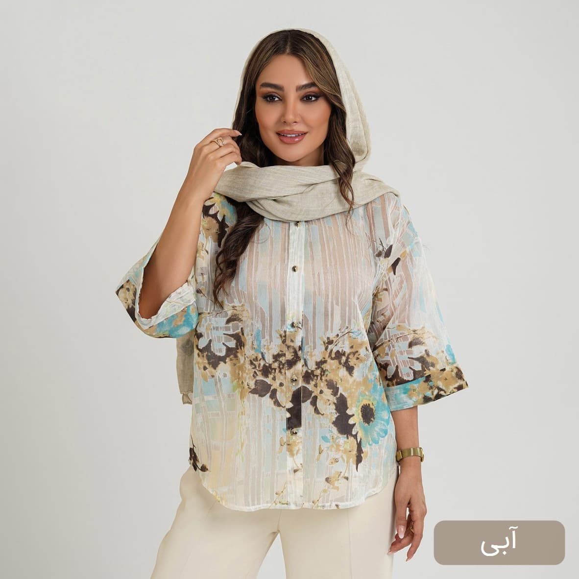 شومیز زنانه السانا مدل کاژه کد 2665 — تصویر ۴