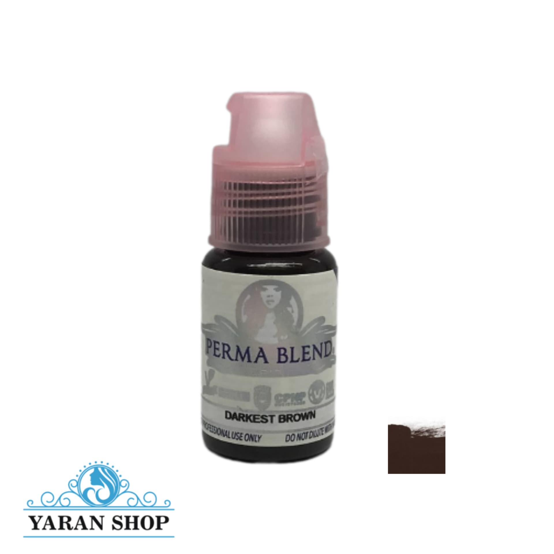 رنگ تاتو پرمابلند دارکست بروان 10 میل مدل Darkest Brown — تصویر ۳