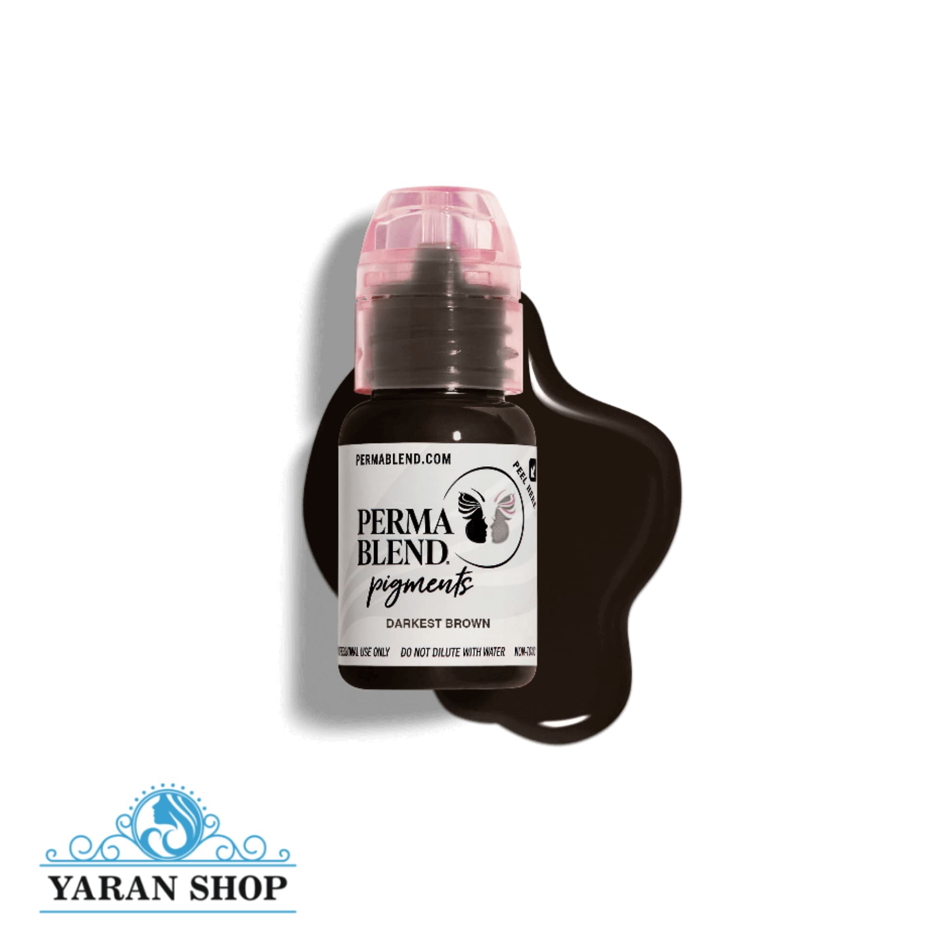 رنگ تاتو پرمابلند دارکست بروان 10 میل مدل Darkest Brown