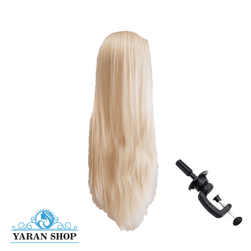 سر مانکن شینیون رنگ بلوند + پایه رومیزی
